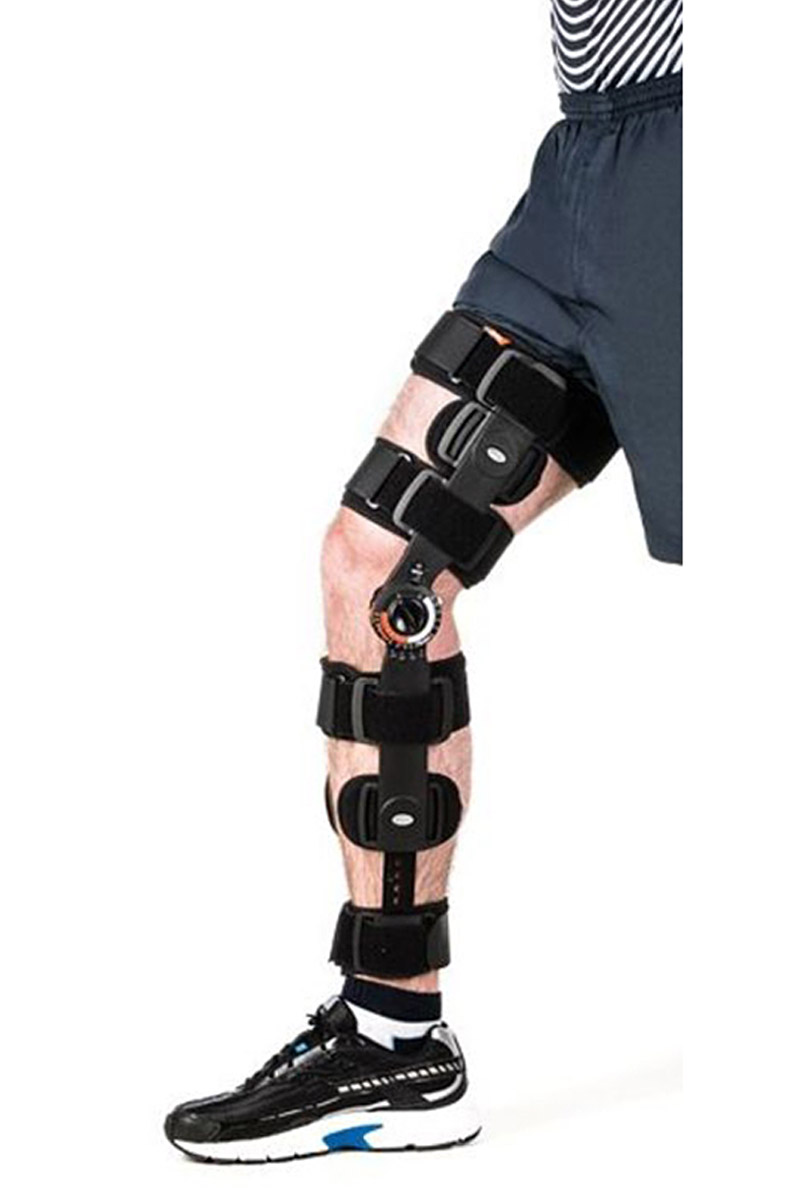 Rom knee brace covering shin (JPG)